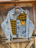 Custom Repaired Acid Washed Levi Strauss & Co. Denim Jacket | Men's M