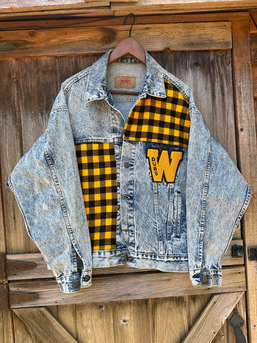 Custom Repaired Acid Washed Levi Strauss & Co. Denim Jacket | Men's M