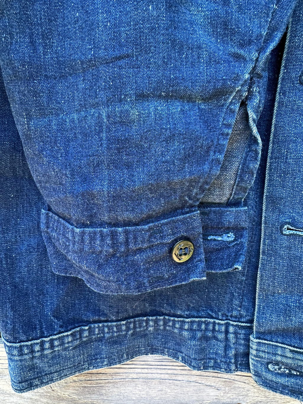 Custom Patched Denim Utility Jacket | Men's M