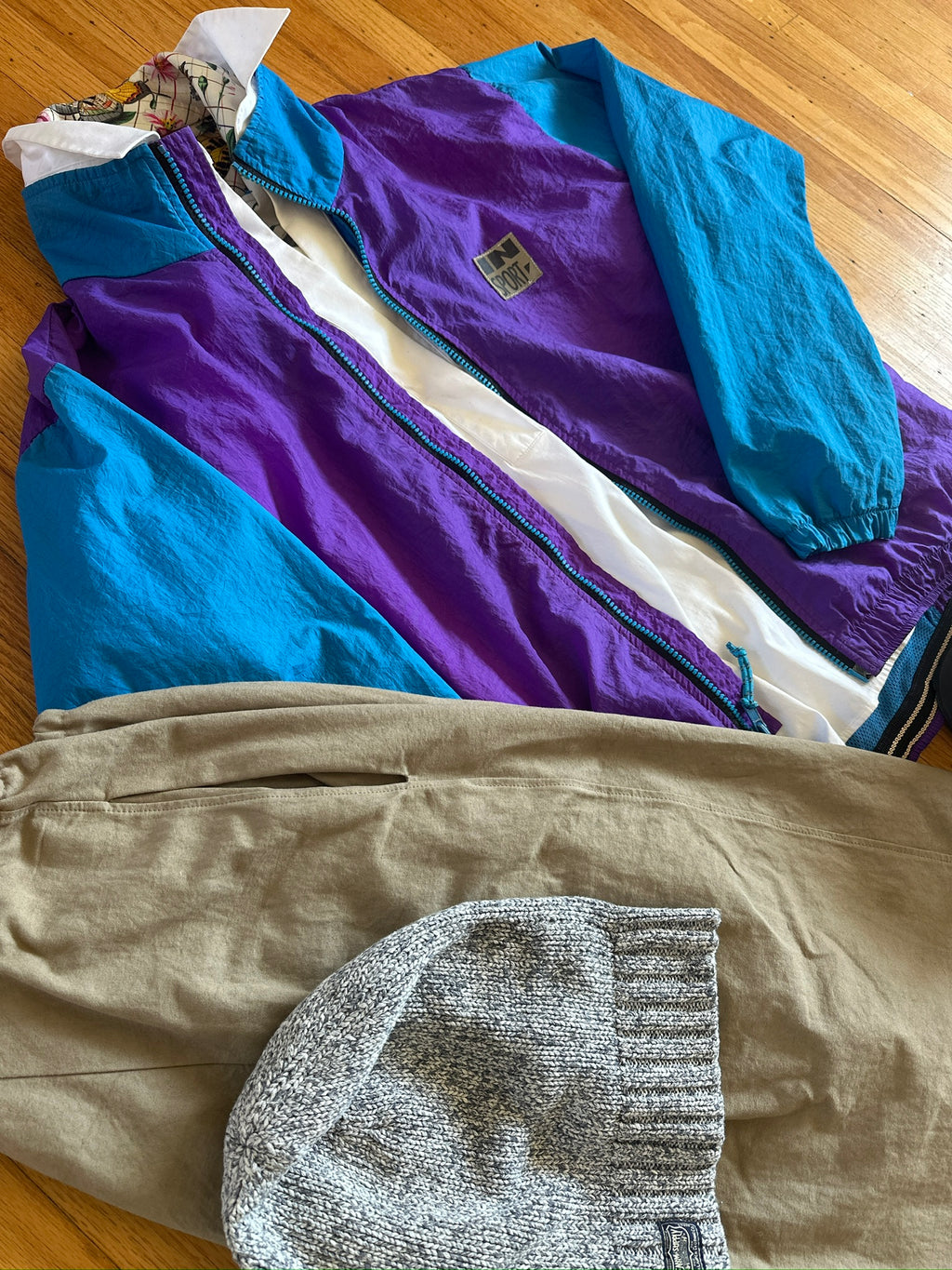 Color Blocked 80's Cycling Jacket | Men's L