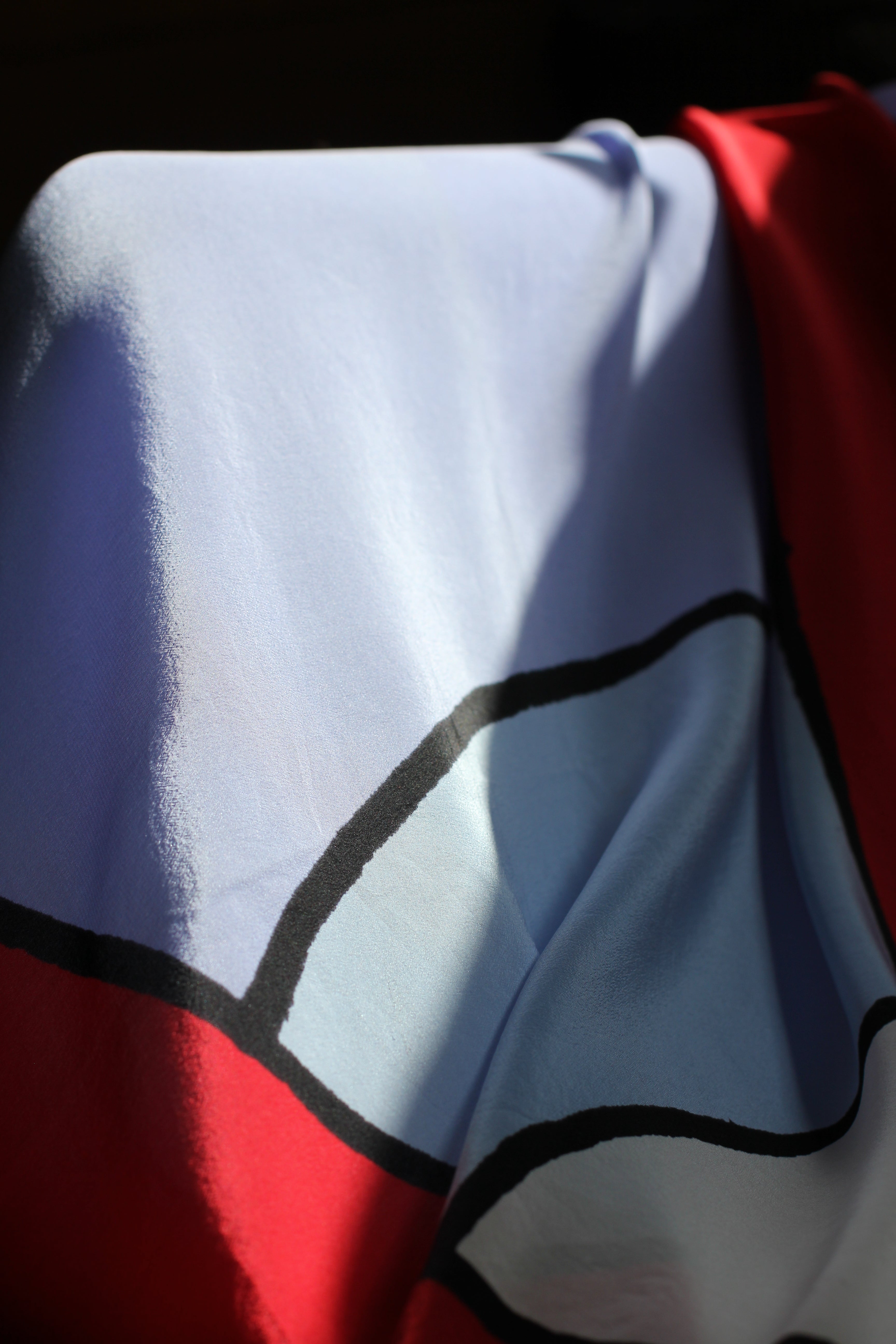 Large Vera Neumann Silk Scarf | Purple Geo