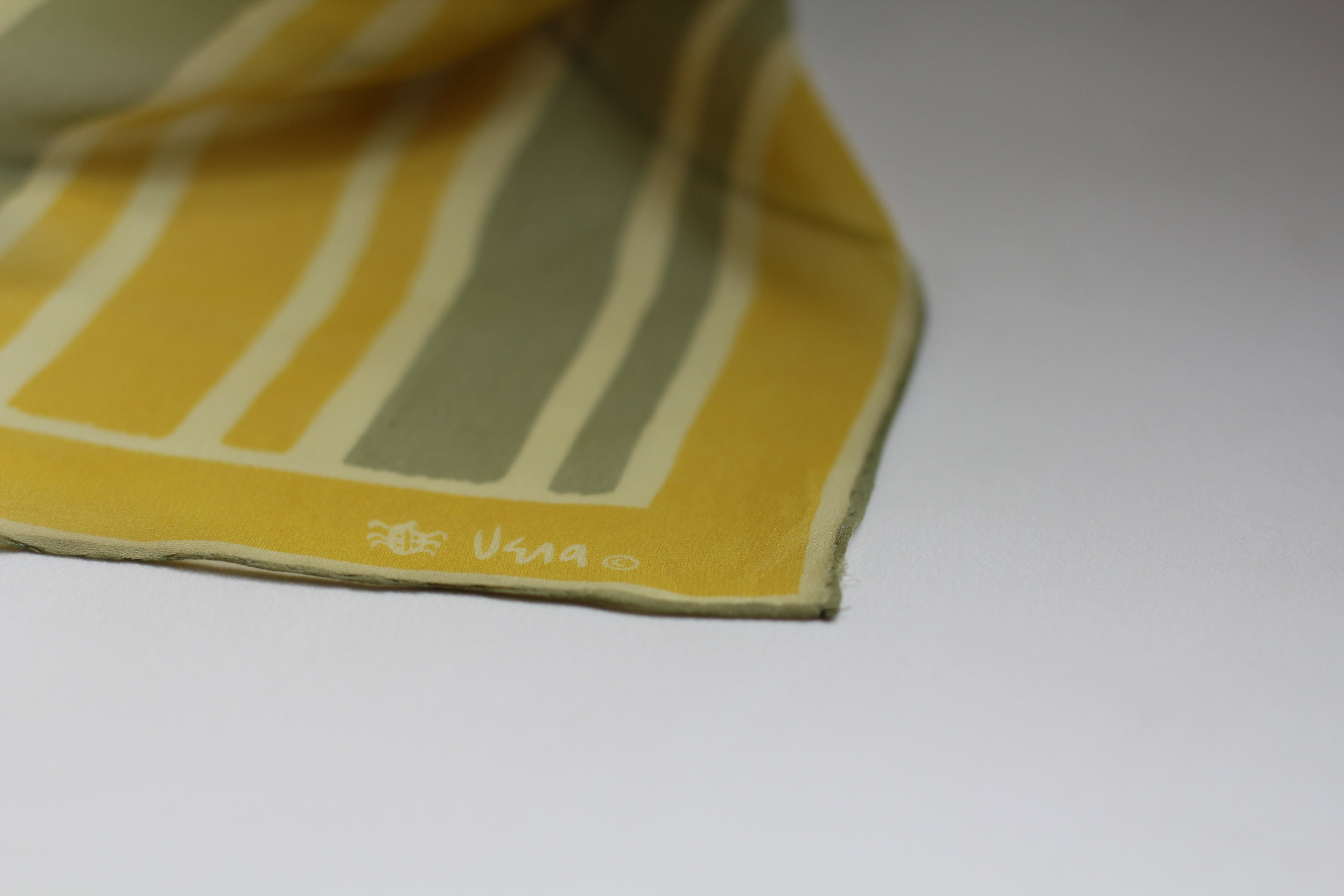 Sheer Vera Neumann Silk Scarf | Yellow Geo
