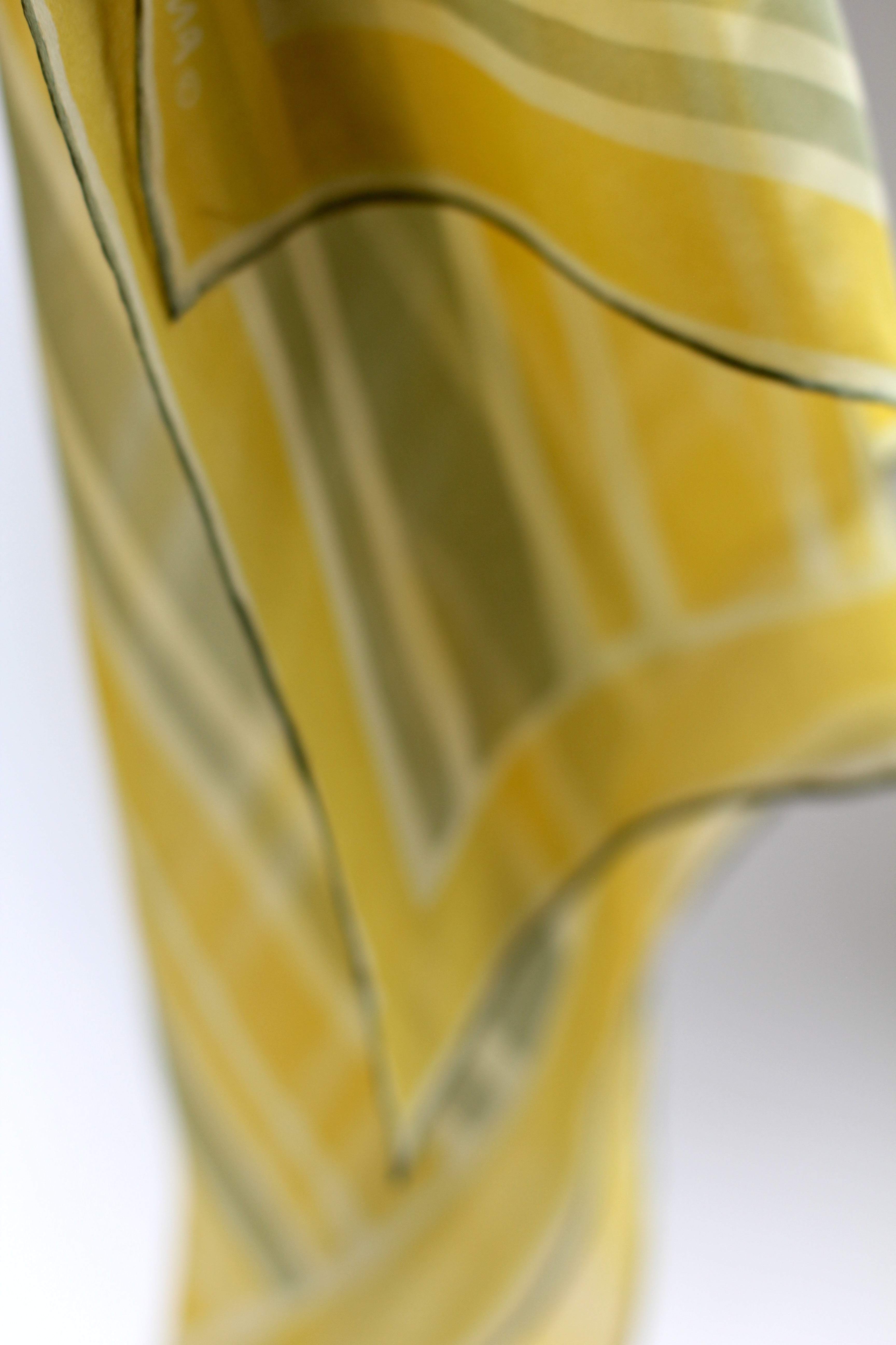 Sheer Vera Neumann Silk Scarf | Yellow Geo