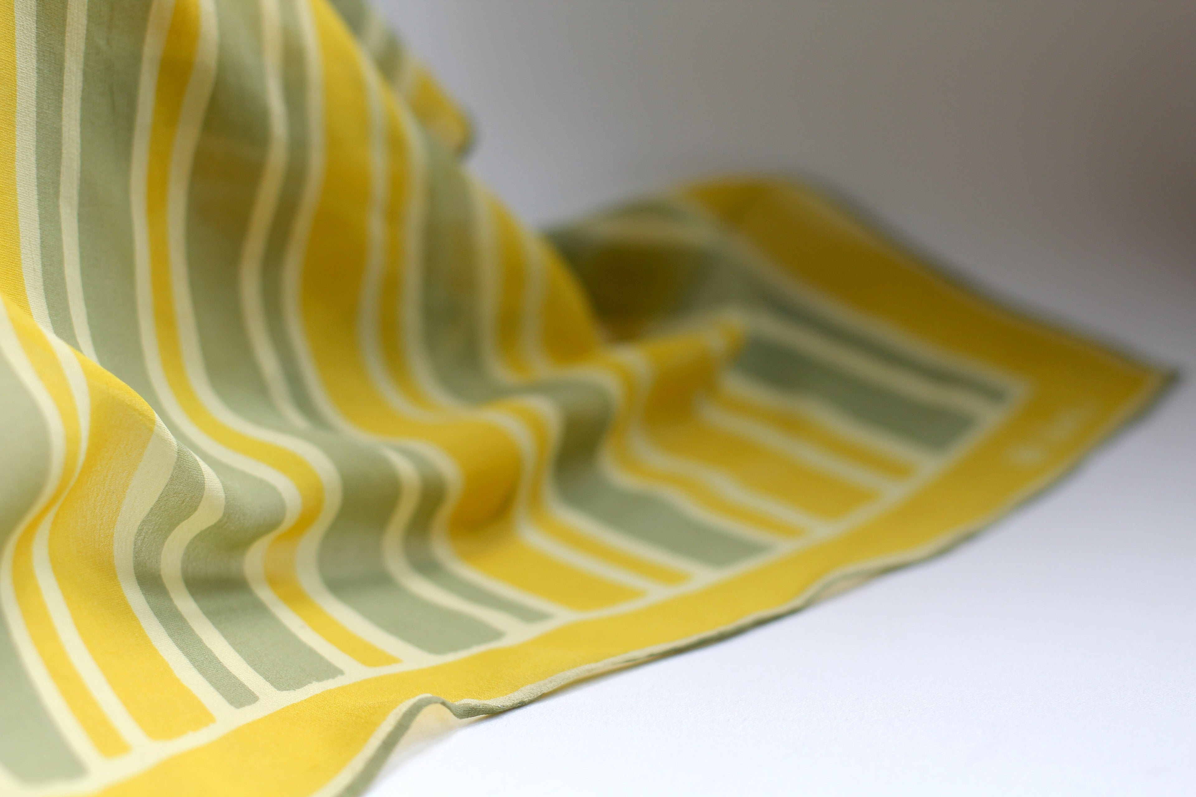 Sheer Vera Neumann Silk Scarf | Yellow Geo