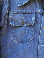 Custom Patched Denim Utility Jacket | Men's M