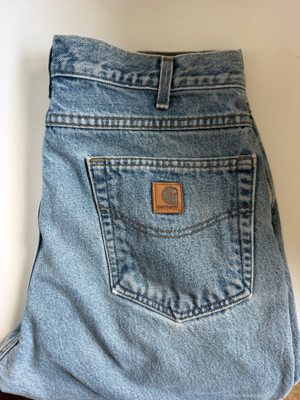 Vintage Carhartt B17 DST Relaxed Fit Tapered Leg Jeans 34x32 High Rise Dark Stone Denim - Measures 33.5 x 31 Baggy 90s Streetwear