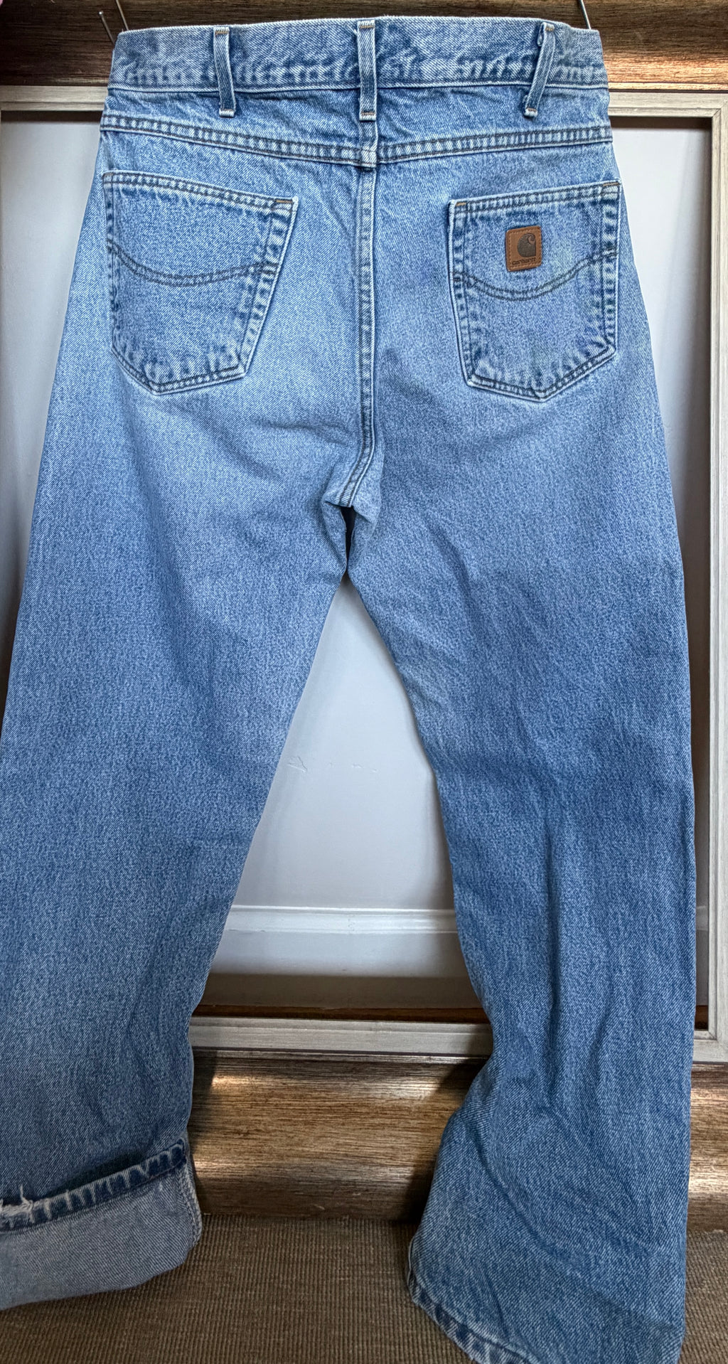 Vintage Carhartt B17 DST Relaxed Fit Tapered Leg Jeans 34x32 High Rise Dark Stone Denim - Measures 33.5 x 31 Baggy 90s Streetwear