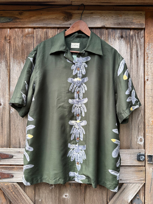 Kapital Eagle Feather Printed Aloha Shirt  | Men's M