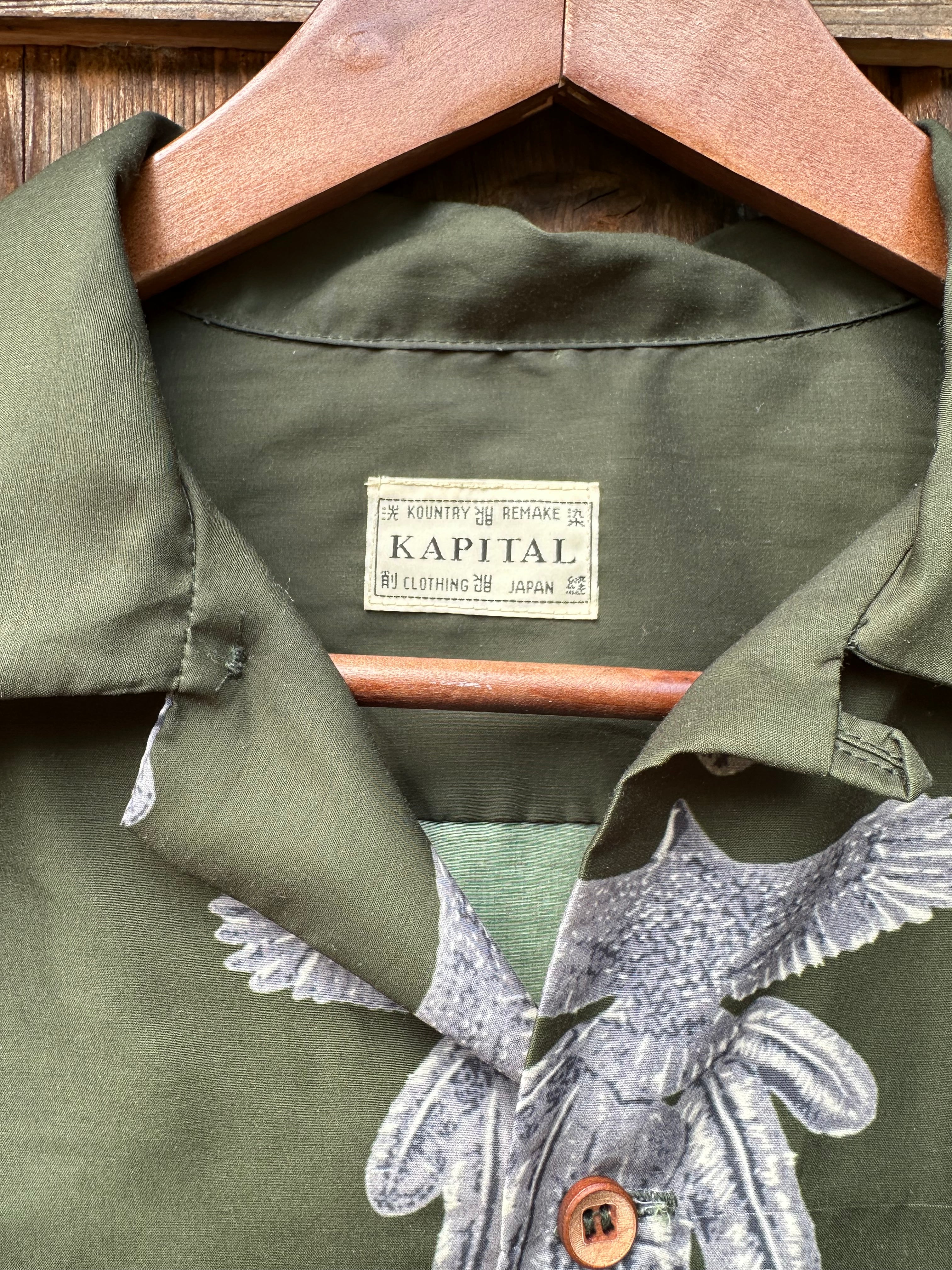 Kapital Eagle Feather Printed Aloha Shirt  | Men's M
