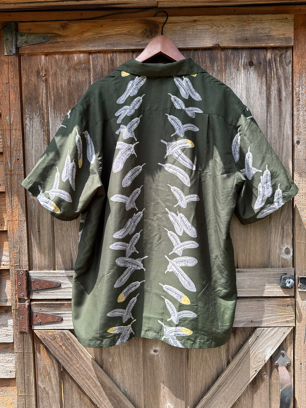 Kapital Eagle Feather Printed Aloha Shirt  | Men's M