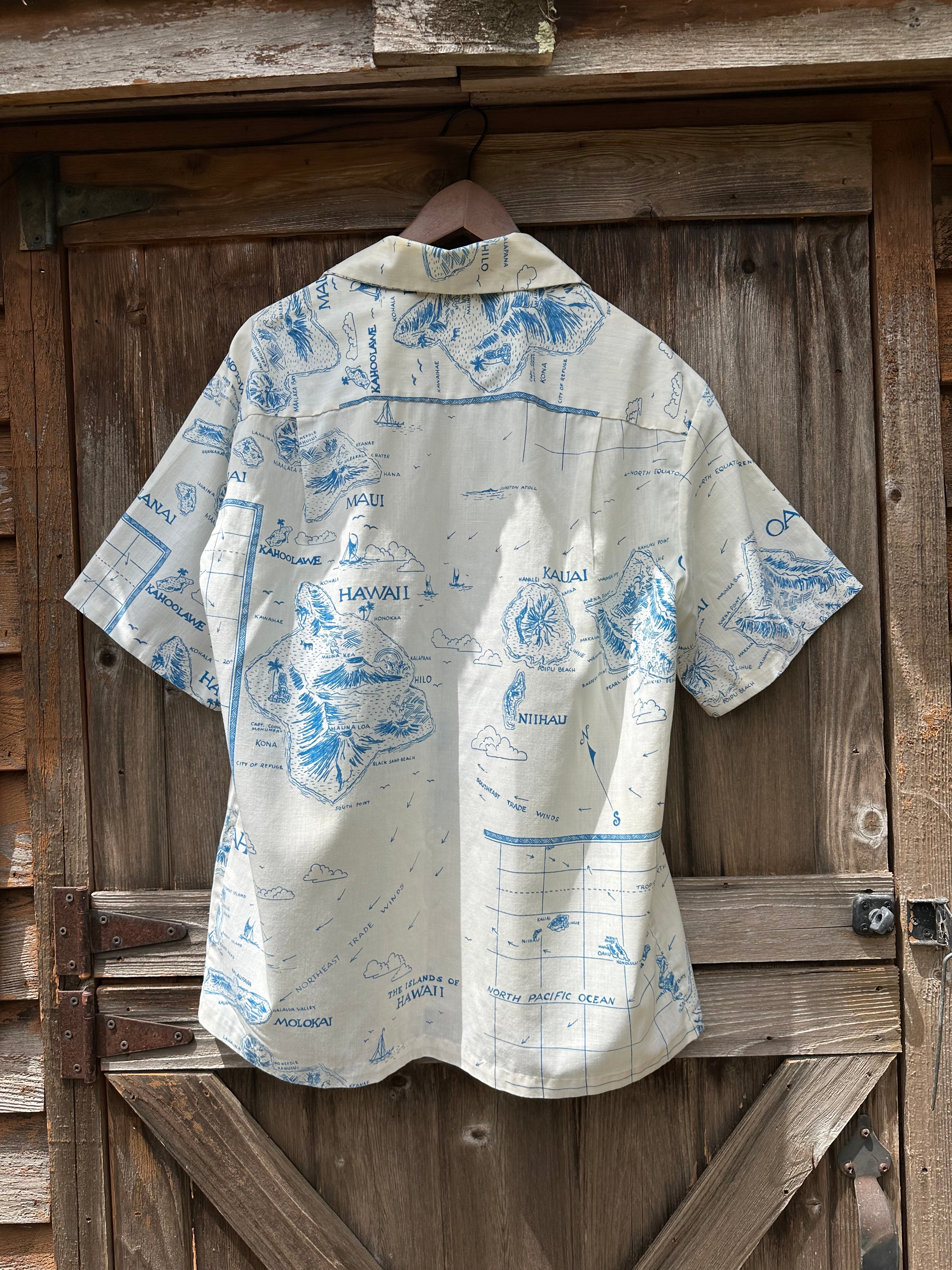 Hawiiana Brand Made in Hawaii (~1960's) Aloha Shirt| Men's M