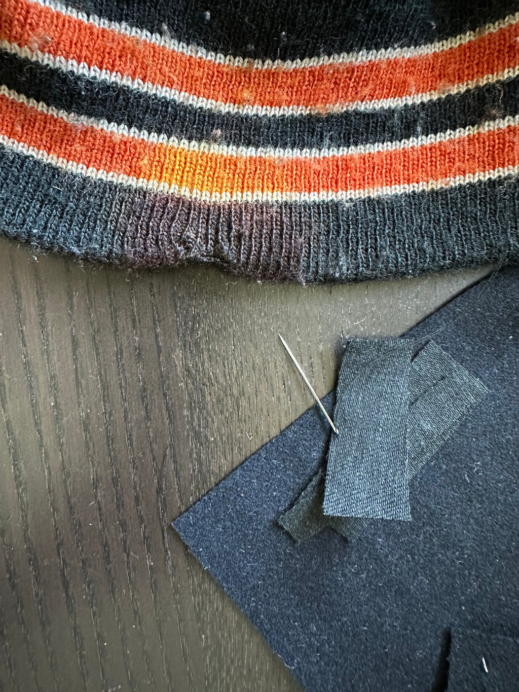Black and orange (1980's) Wool Melton Letterman Jacket| Men's M